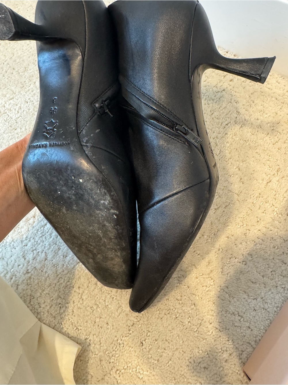 Loeffler Randall Thandy Black Leather Boots Women's 9.5 / 40 - Picture 6 of 10